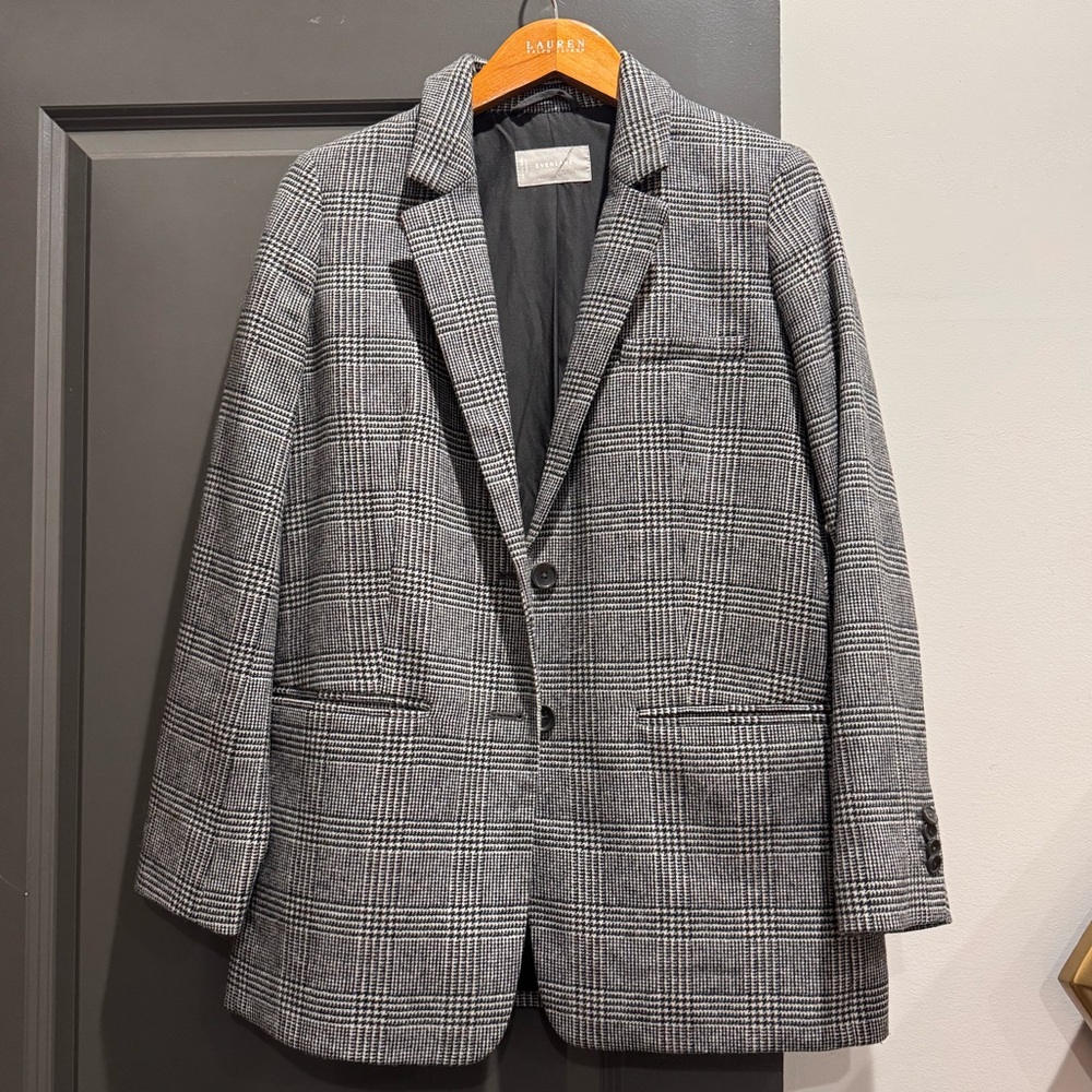 Everlane Plaid Wool Blazer